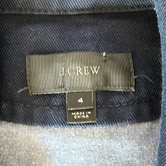 J. Crew Navy Blue double breasted Majesty Peacoat size 4 cotton - Picture 3 of 7